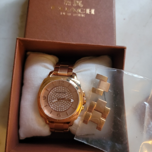 Coach Rose Gold Bracelet Watch with Crystals - Picture 4 of 4